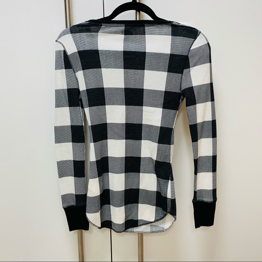NWT Old Navy Waffle Shirt Black & White Size XSmall - Picture 3 of 11